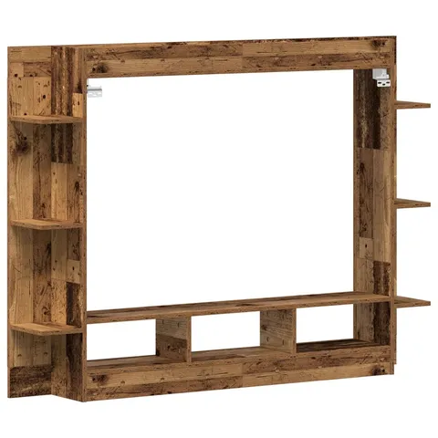 BOXED TV CABINET ARTISAN OAK PARTICLE BOARD STANDARD SHELVING 