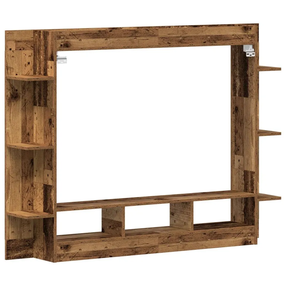 BOXED TV CABINET ARTISAN OAK PARTICLE BOARD STANDARD SHELVING 
