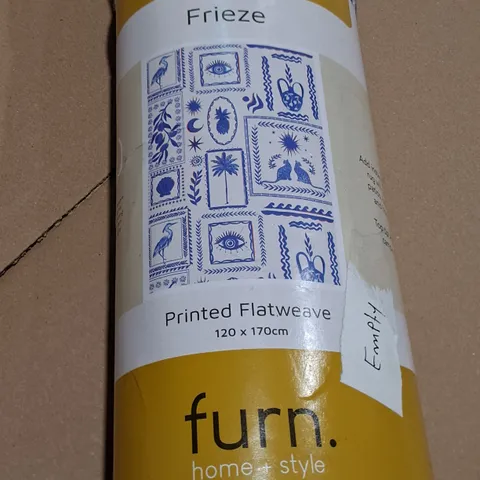 FURN FRIEZE PRINTED FLAT WEAVE RUG - 120 X 170CM