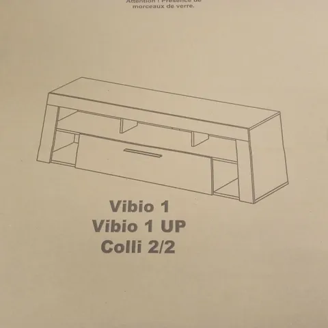 BOXED LOW ENTERTAINMENT/TV UNIT - WHITE( 2 BOXES)