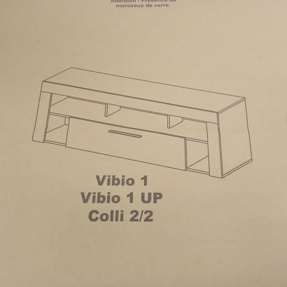 BOXED LOW ENTERTAINMENT/TV UNIT - WHITE( 2 BOXES)