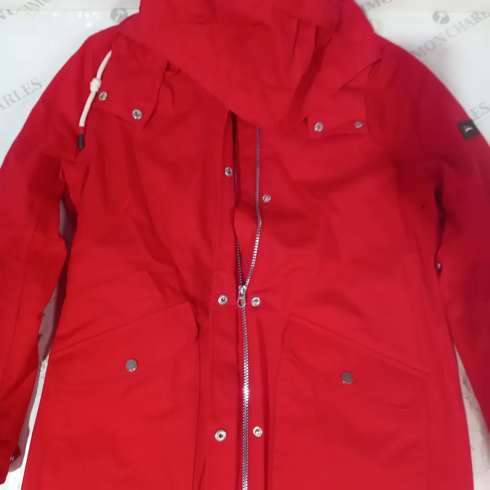 JOULES RIGHT AS RAIN WATERPROOF & BREATHABLE COAT IN RED UK SIZE 10