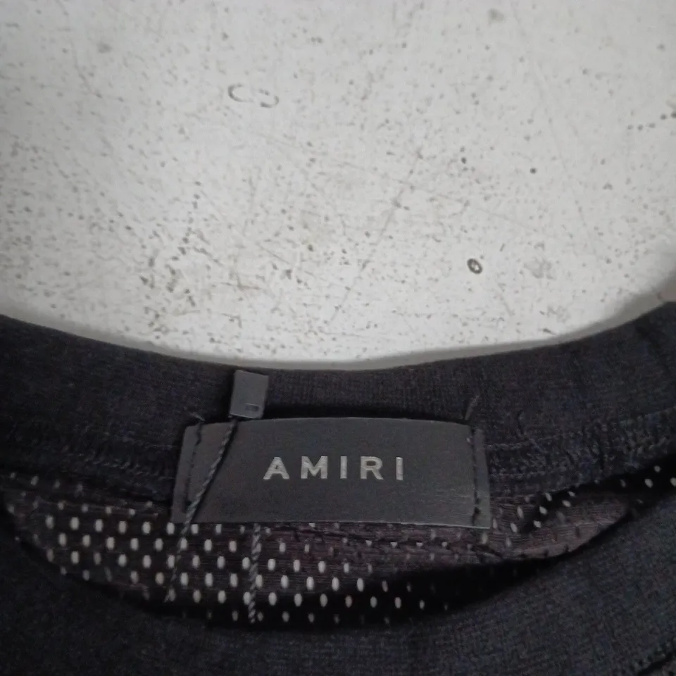 AMIRI MESH JERSEY T-SHIRT, BLACK, UK LARGE (L)