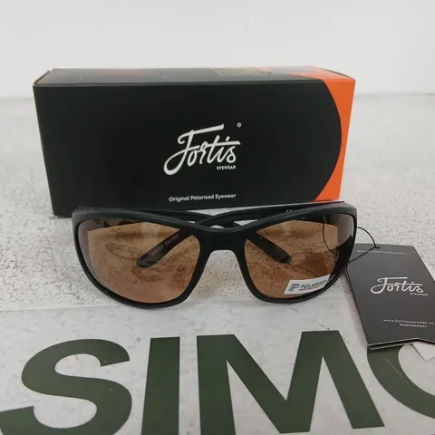 FORTIS EYEWEAR SUNGLASSES – BLACK FRAME WITH POLARISED LENSES