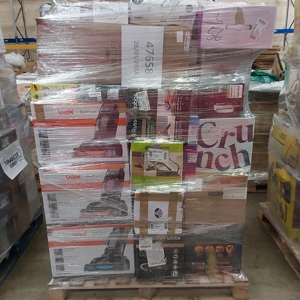 PALLET OF APPROXIMATELY 44 UNPROCESSED RAW RETURN HOUSEHOLD AND ELECTRICAL GOODS TO INCLUDE;