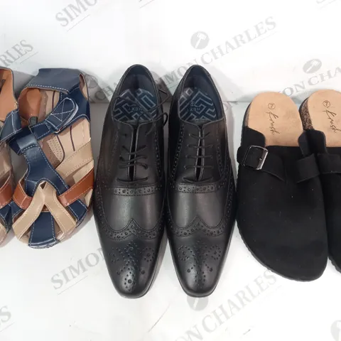 BOX OF APPROXIMATELY 10 ASSORTED PAIRS OF SHOES IN VARIOUS STYLES AND SIZES TO INCLUDE KRUSH, NEXT, ETC