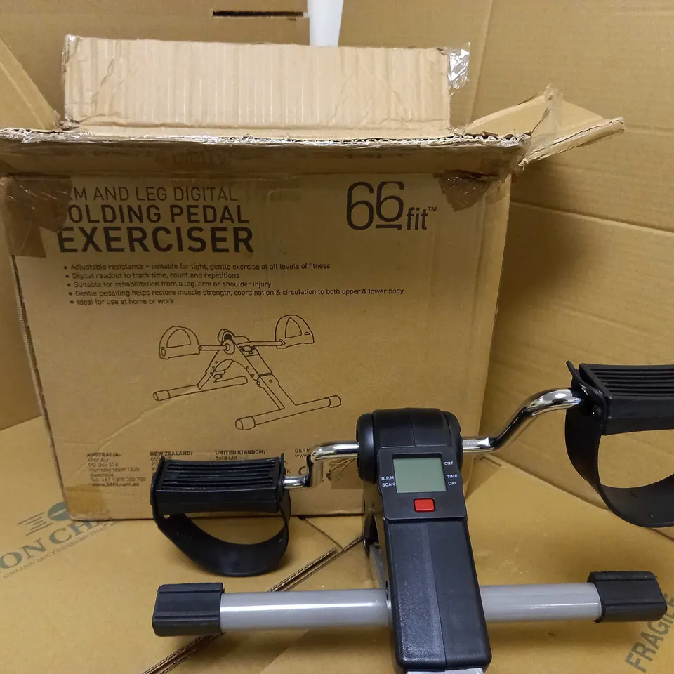 ARM AND LEG FOLDING PEDAL EXERCISER WITH DIGITAL DISPLAY