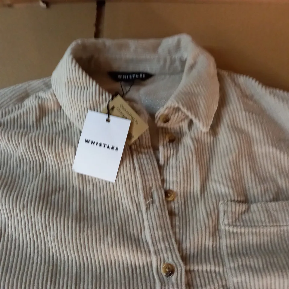 WHISTLES LUCIE CORDUROY OVERSIZED SHIRT - UK 12