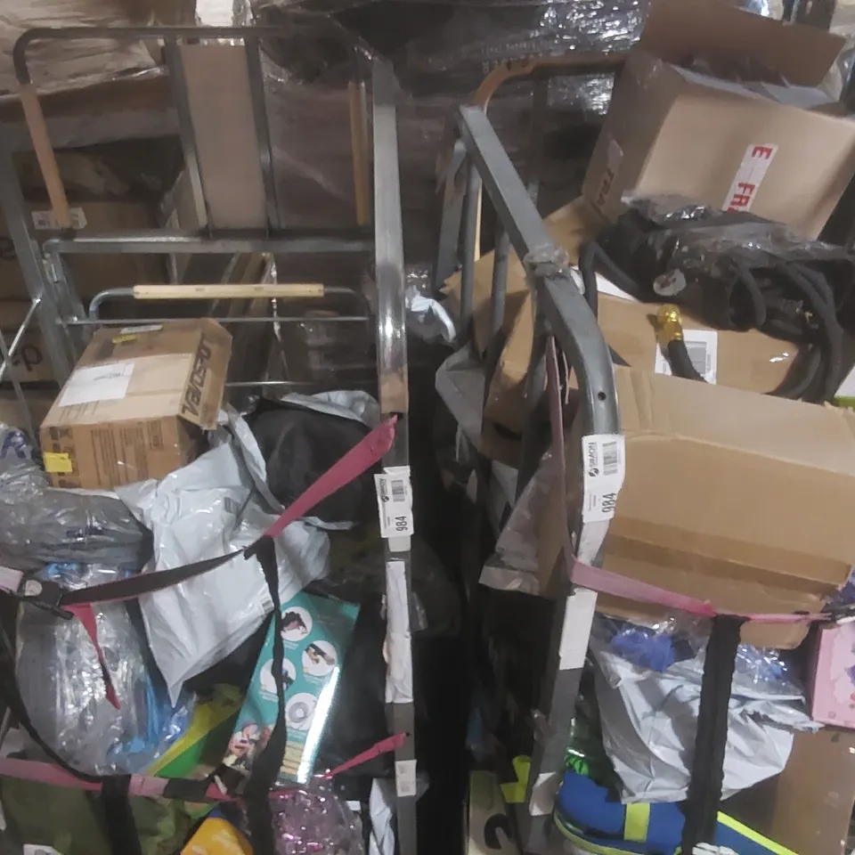 2x CAGES CONTAINING A LARGE QUANTITY OF HOSES ECT // CAGES NOT INCLUDED