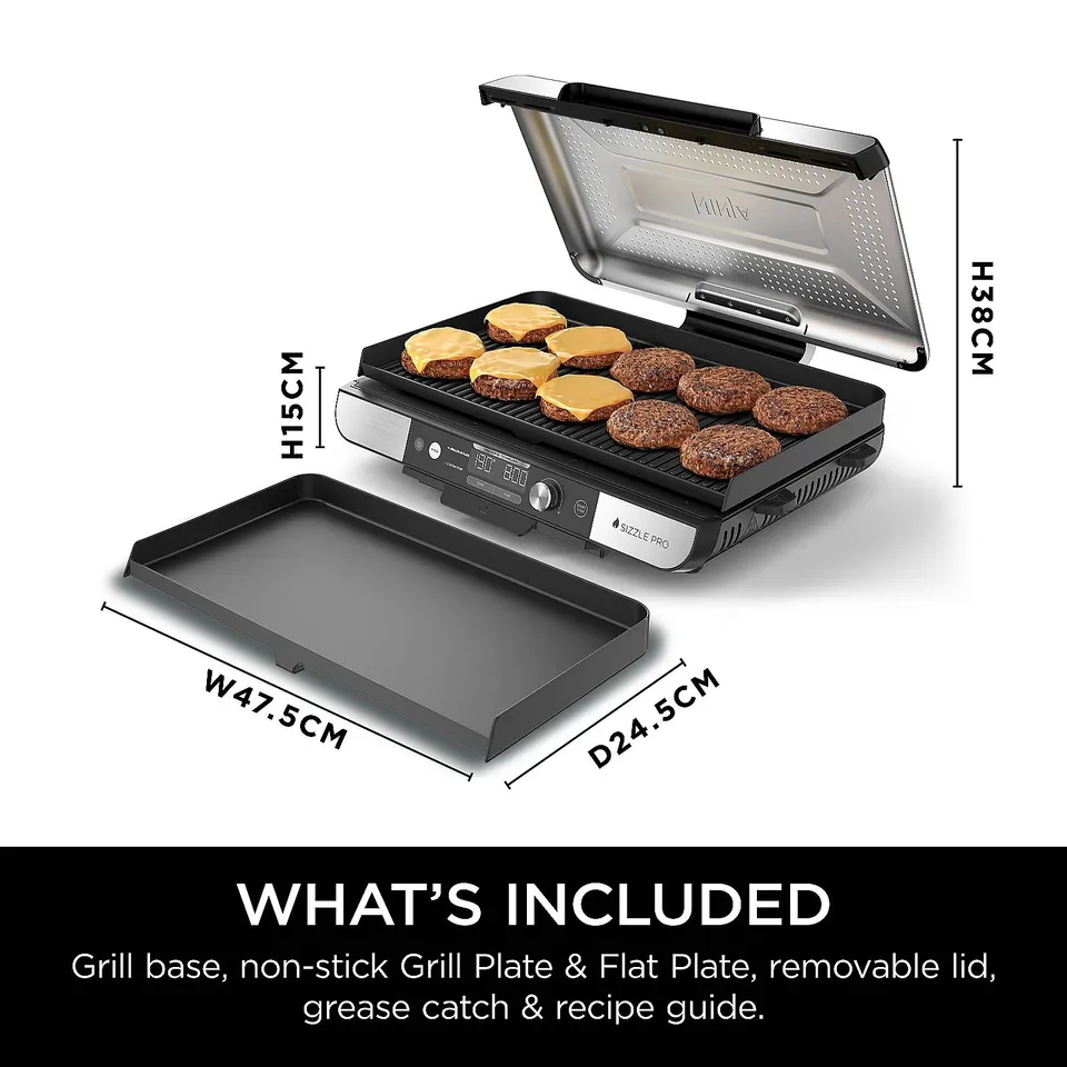 NINJA SIZZLE PRO XL GRILL AND FLAT PLATE