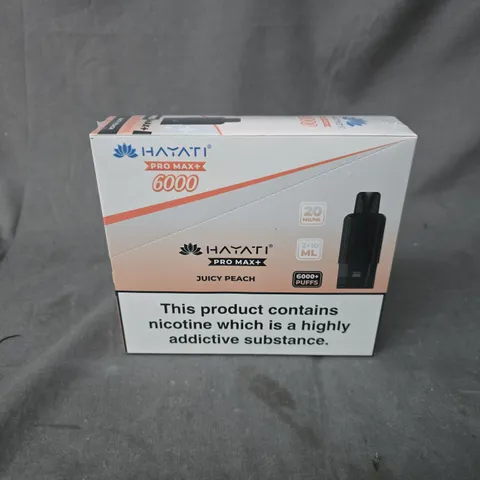 SEALED HAYATI PRO MAX+ 6000 JUICY PEACH POD MULTIPACK