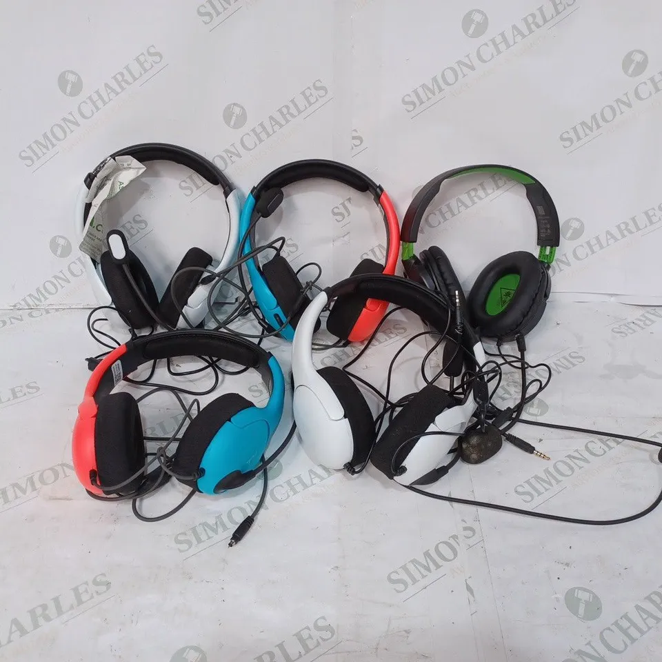 LOT TO CONTAIN 5 X ASSORTED TURTLE BEACH GAMING HEADSETS, MODELS MAY VARY