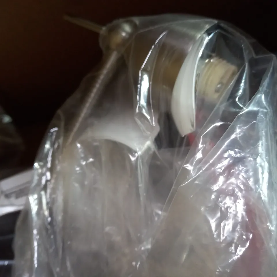 BOX OF APPROX 5 LIGHTING ITEMS TO INCLUDE SAXBY CEILING LIGHT, JOHN LEWIS WIRE LIGHTS, JOHN LEWIS LED TABLE LAMP