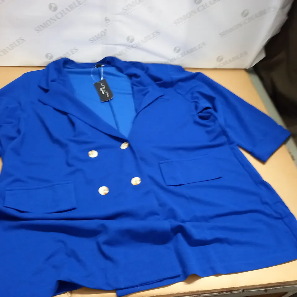 NEW LOOK SAPPHIRE BLAZER IN BLUE - UK 28