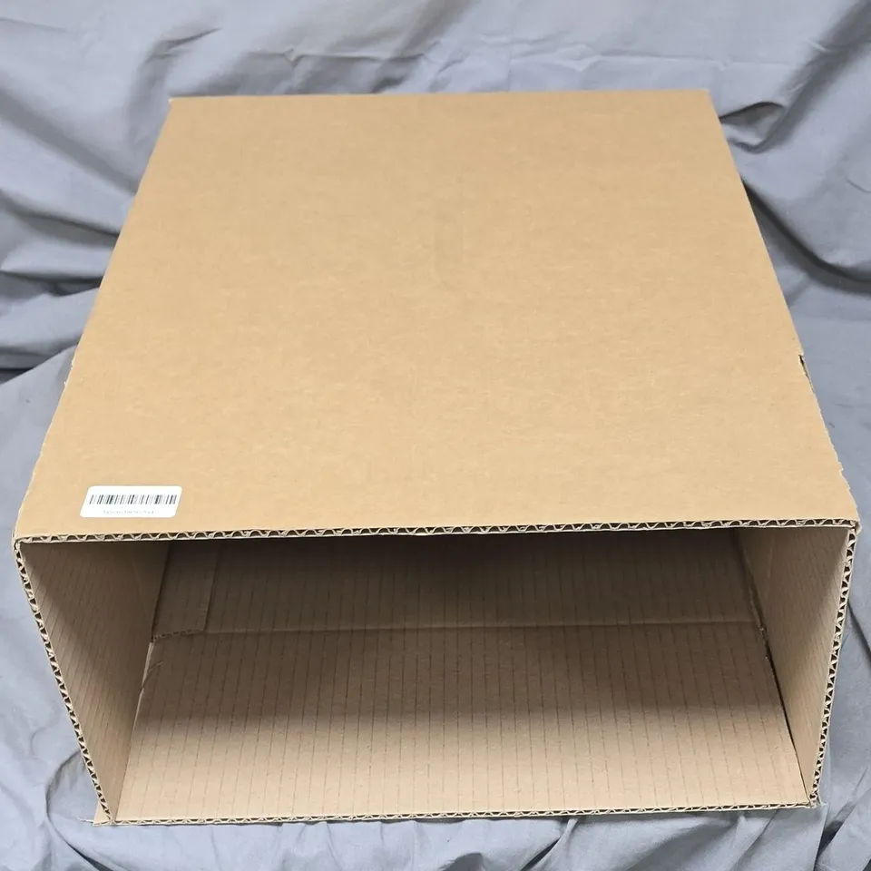 BOX OF APPOXIMATELY 30 RECTANGULAR BROWN CARDBOARD BOXES