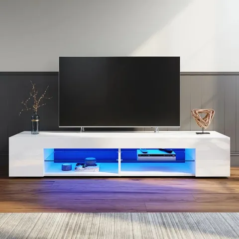 BOXED RGB AMBIENT LIGHTING TV CABINET WITH LEVELING FEET (1 BOX)