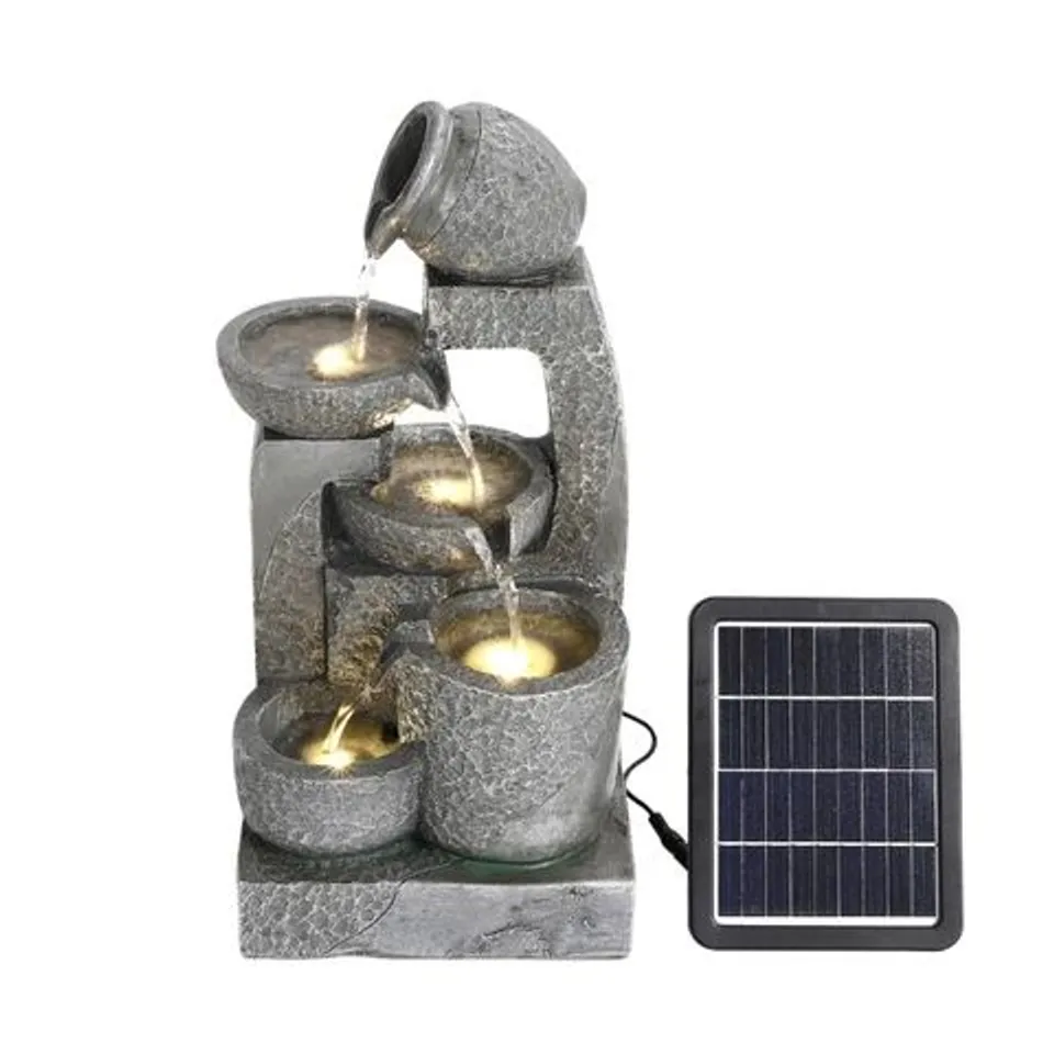 BREEINS WATER FOUNTAIN – 4-TIER SOLAR-POWERED FOUNTAIN (BOXED)