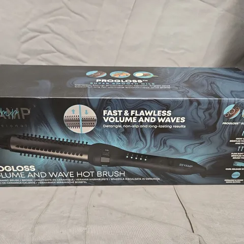 REVAMP PROGLOSS VOLUME & WAVE HOT BRUSH – BLACK (BOXED)