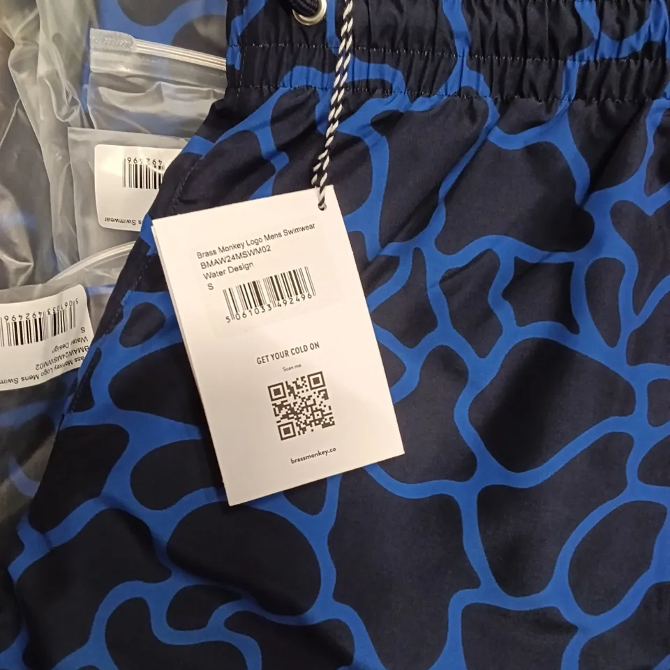 BRAND NEW BOX OF BRASS MONKEY SHORTS - WATER DESIGN SIZE SMALL APPROXIMATELY 13