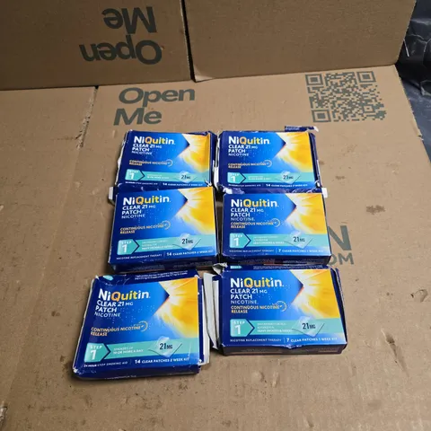 6 X NIQUITIN CLEAR PATCH PRODUCTS