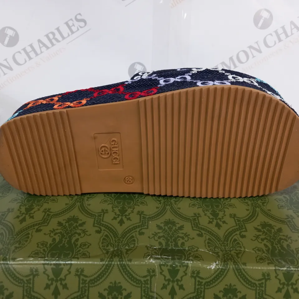 GUCCI PLATFORM SANDALS - MULTI COLOURED SIZE EU39