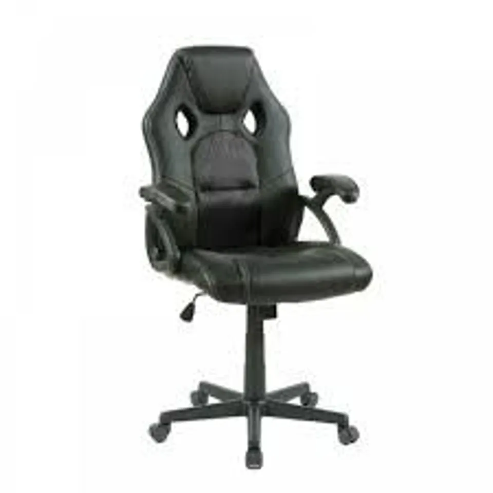 BOXED NEO FAUX LEATHER GAMING CHAIR - BLACK (1 BOX)