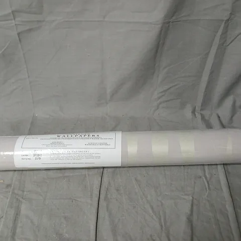 DESIGNER WALLPAPERS ROLL – STRIPED LAVENDER & TAUPE, 9.5M, SINGLE BOLT