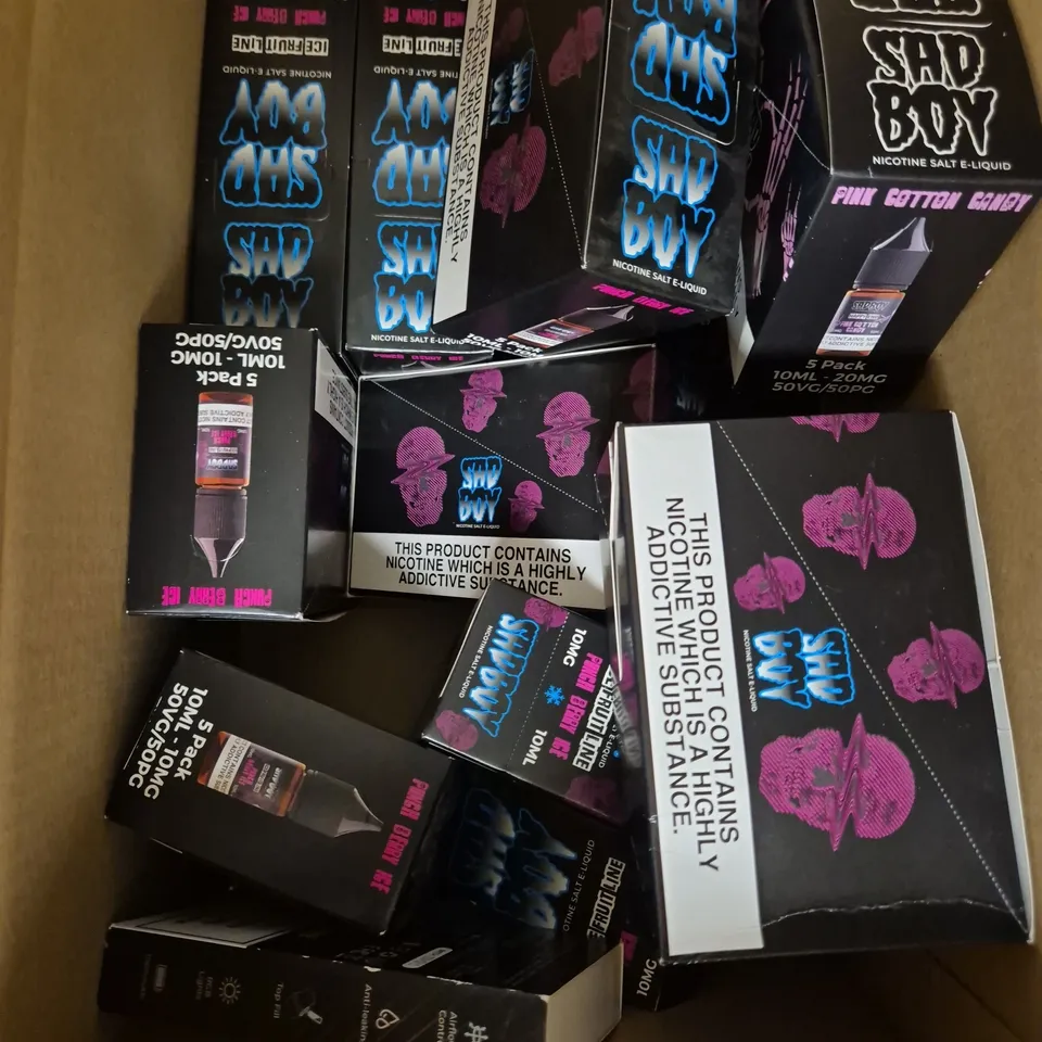 APPROXIMATELY 12 SAD BOY E-LIQUID MULTIPACKS
