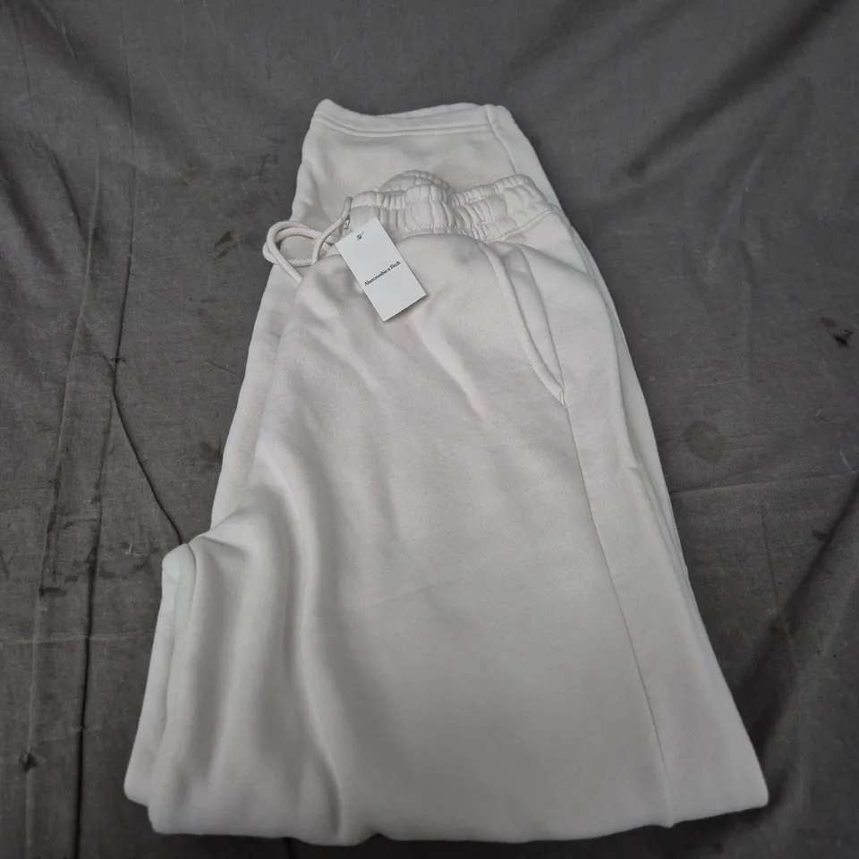 ABERCROMBIE & FITCH WOMEN'S JOGGERS – WHITE – UK XS 
