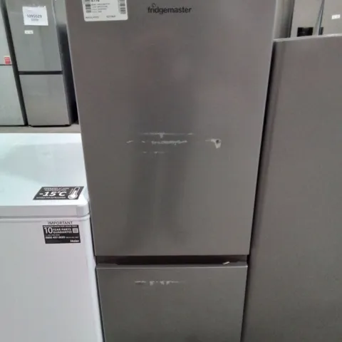 FRIDGEMASTER MC50165ES, 50CM FREESTANDING 60/40 FRIDGE FREEZER SILVER - UNPROCESSED RAW RETURN 