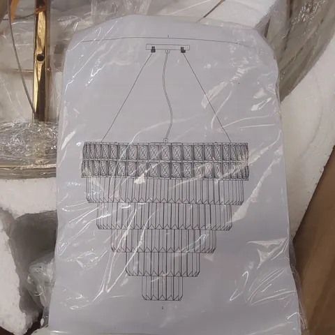 BOXED DESIGNER K9 SHINY CRYSTAL CHANDELIER