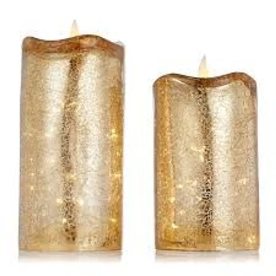 SET OF 2 LED MERCURY CANDLES