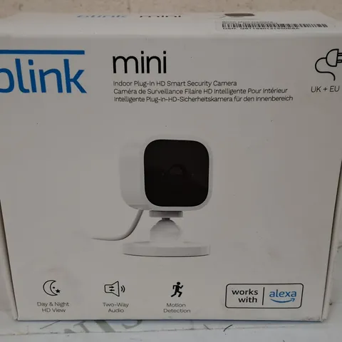 SEALED BLINK MINI INDOOR PLUG IN HD SMART SECURITY CAMERA