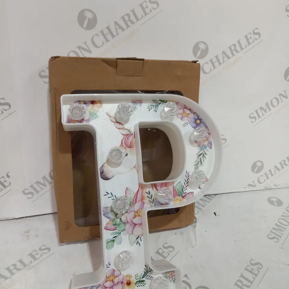 boxed diamond glow letter light with colour changing remote