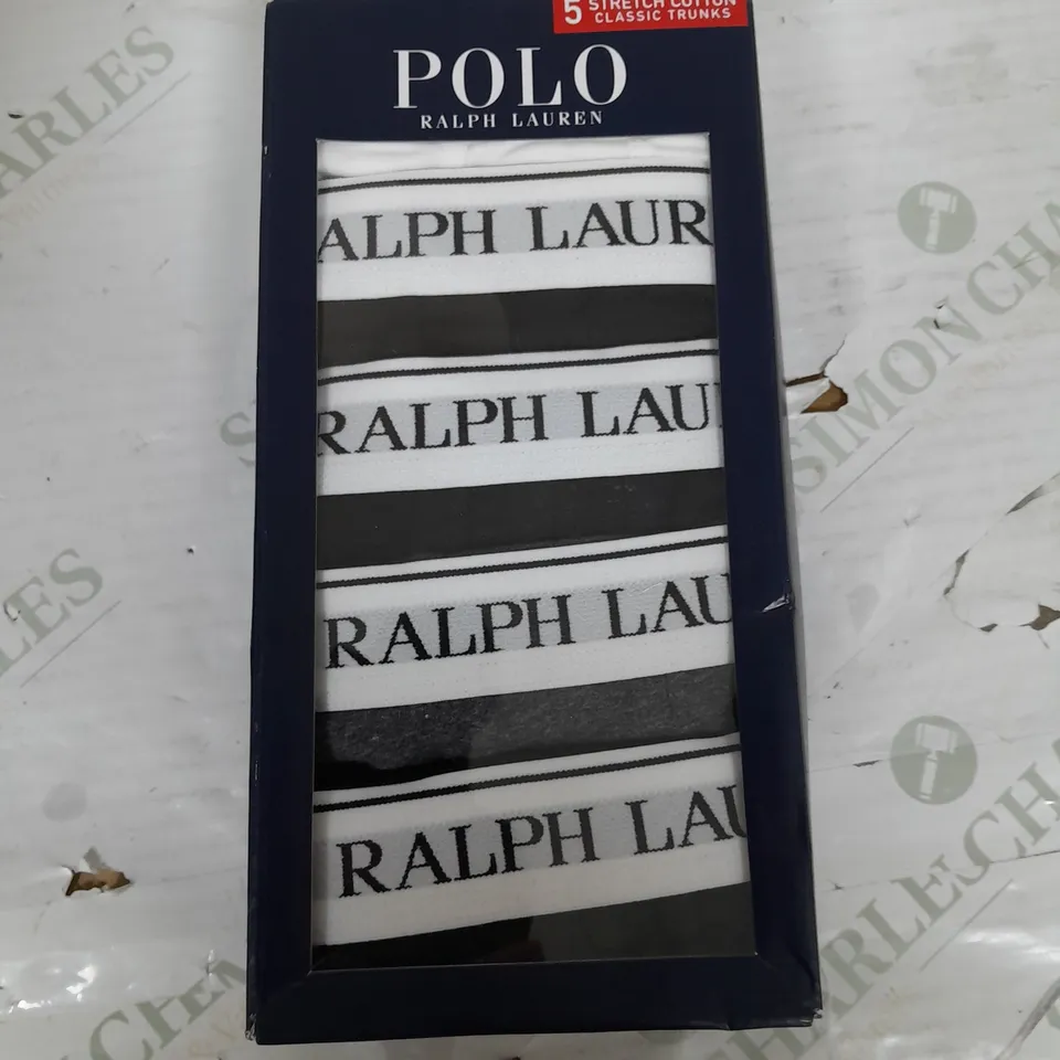 BOXED POLO RALPH LAUREN 5 STRETCH COTTON CLASSIC TRUNKS - MEDIUM