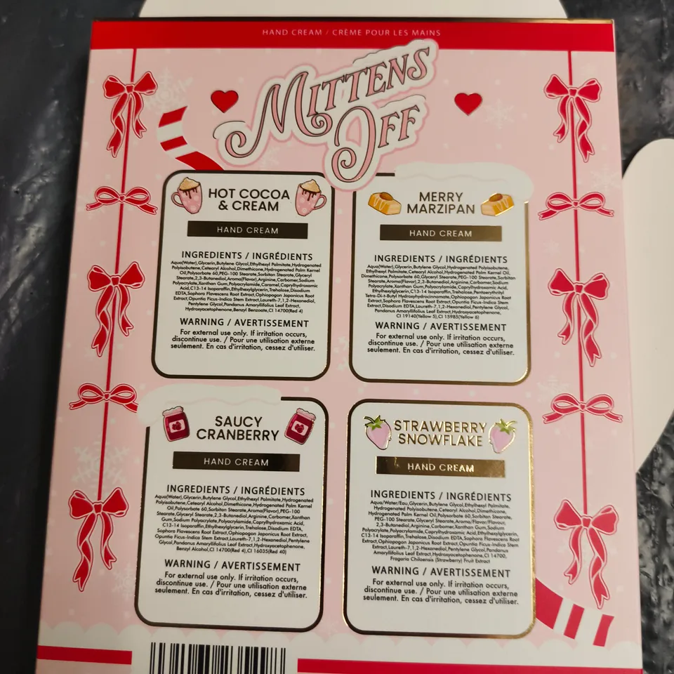 PLOUISE MITTENS OFF HAND CREAM GIFT SET – FOUR HAND CREAM TUBES