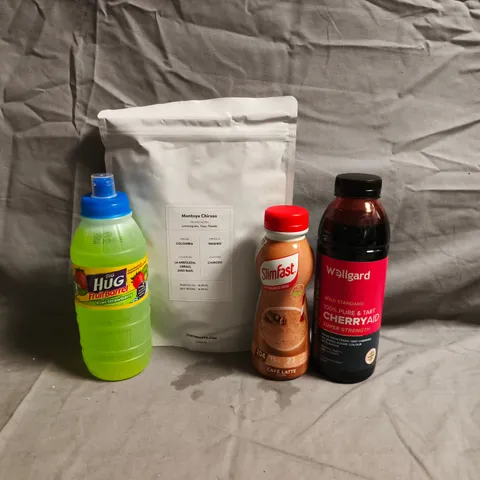 BOX OF APPROXIMATELY 8 ASSORTED FOOD AND DRINK ITEMS TO INCLUDE SLIMFAST, CHERRYAID, ETC