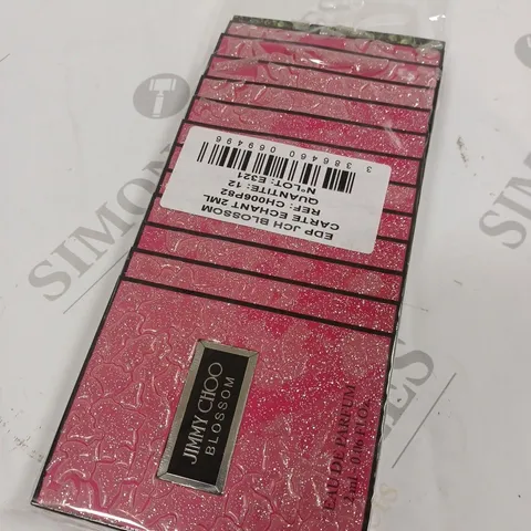 BOX OF APPROXIMATELY 60 SETS OF JIMMY CHOO BLOSSOM SAMPLE SPRAY