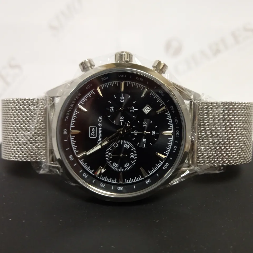 ZIHLMANN & CO CHRONOGRAPH STYLE MESH STRAP WATCH RRP £520