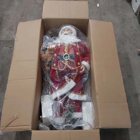 BOXED STANDING SANTA CHRISTMAS FIGURINE (1 BOX)