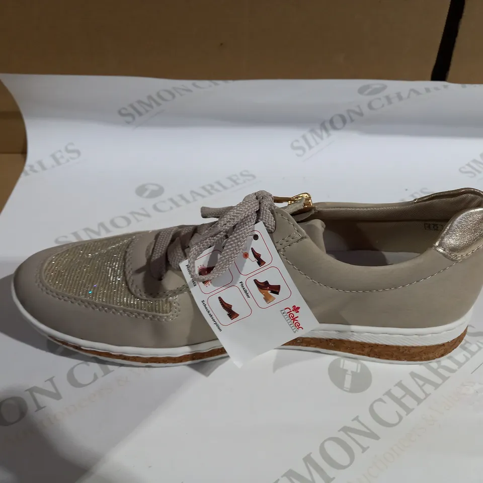BEIGE RIEKER TRAINERS SIZE 6 