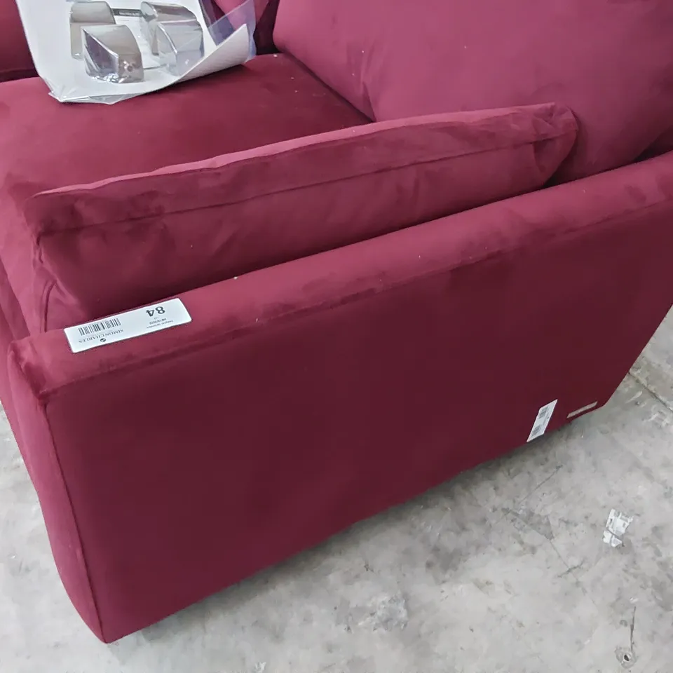 QUALITY BRITISH DESIGNER LOUNGE Co. PALOMINA CHAISE SOFA PLUM PLUSH FABRIC 