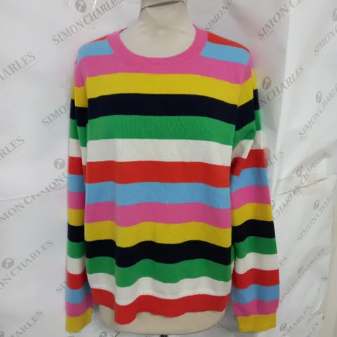 BODEN THIN KNIT SWEATER IN MULTICOLOUR SIZE L