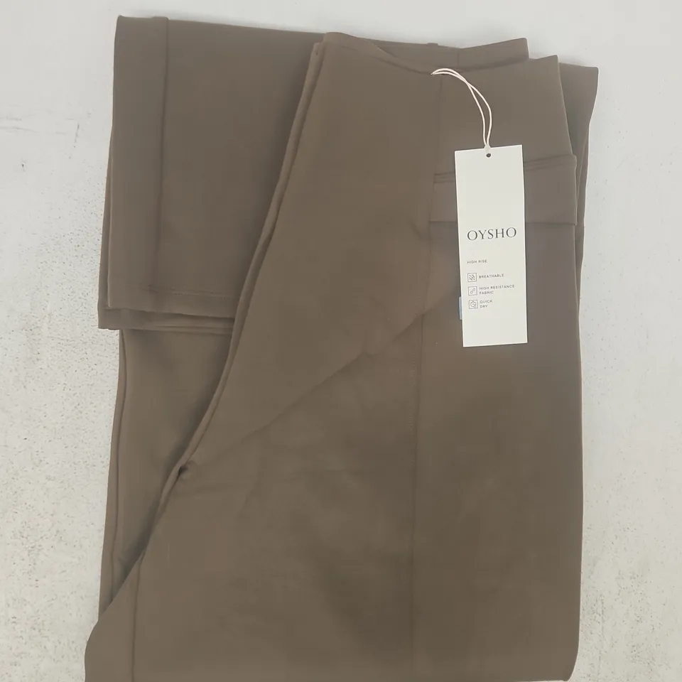 OYSHO HIGH RISE LEGGINGS IN EARTH BROWN SIZE SMALL