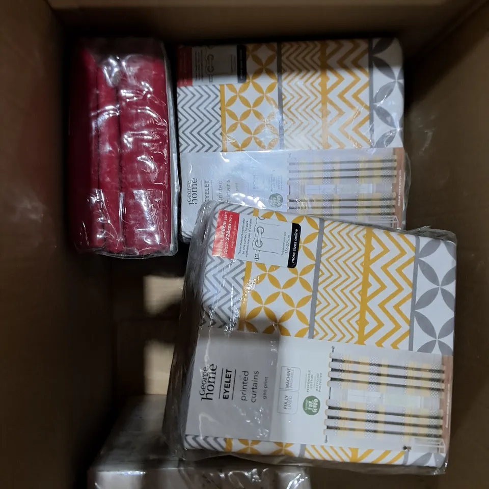 APPROXIMATELY 8 ASSORTED CURTAINS IN VARIOUS STYLES & COLOURS 