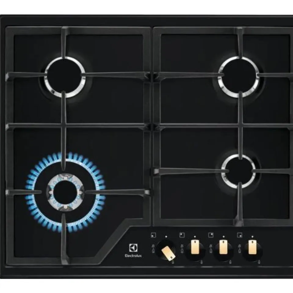 ELECTROLUX EGS6436RK HOB BLACK BUILT-IN GAS 4 ZONE(S)