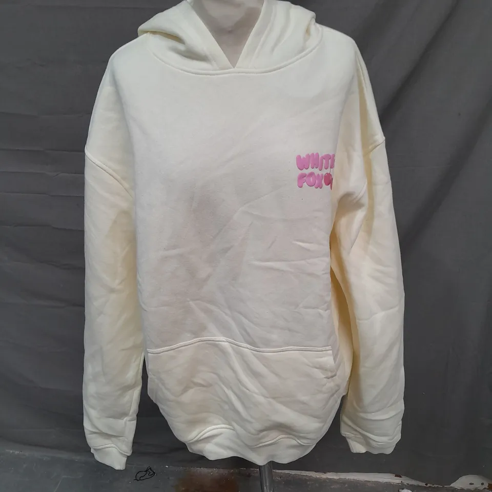WHITE FOX CHERRY ICE CREAM HOODIE CREAM SIZE MEDIUM-LARGE