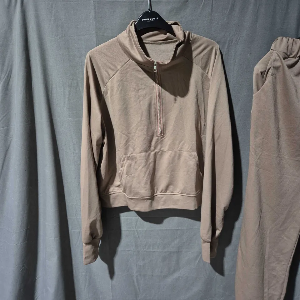 APPROXIMATELY 25 SORTED ITEMS YELLOW ONESIE BLACK TOP AND MATCHING TRACKSUIT   