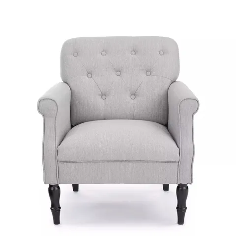PIEPER FABRIC ACCENT CHAIR IN GREY - COLLECTION ONLY