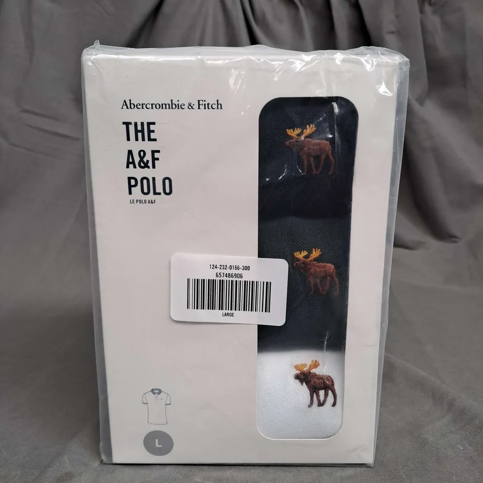 BOXED ABERCROMBIE AND FITCH POLO SHIRTS - X3 - SIZE M